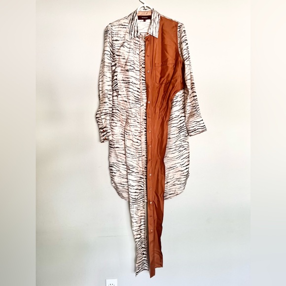 NWOT $1595 Sies Marjan 100% Silk Leopard Print Shirt Dress Size 4/ Small - Picture 3 of 9